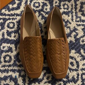 🤎 Woven Leather Slip-On Loafers in Brown